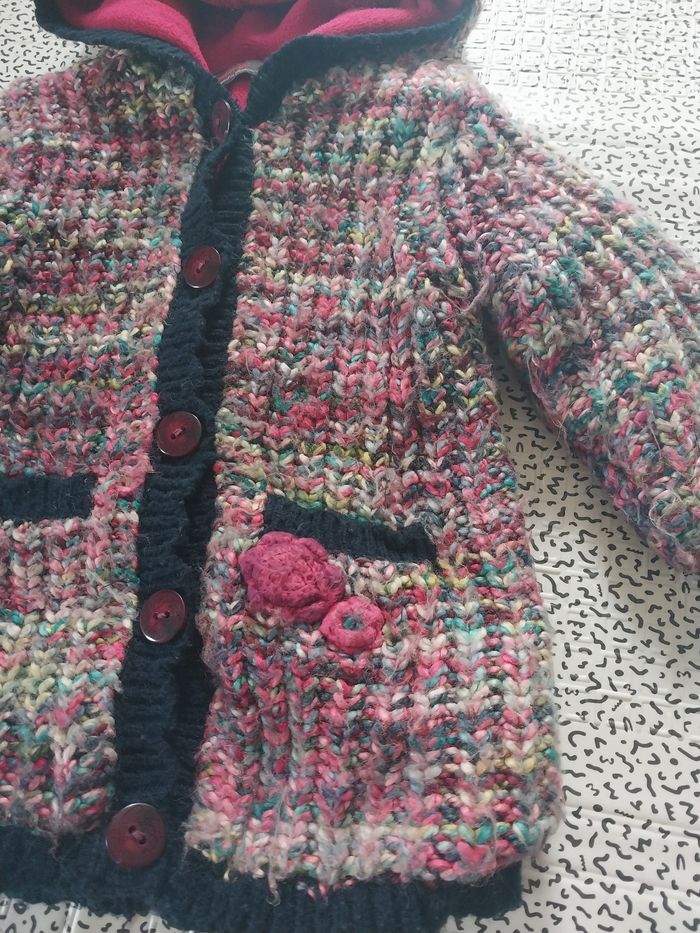 Gilet manteau chaud Catimini 2 ans – doublure polaire & capuche - photo numéro 2