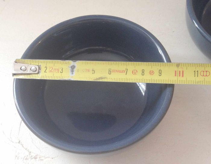 2 petits ramequins bleus foncés nuancés - photo numéro 7