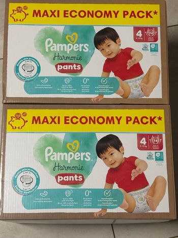 2 maxi économy pack Pampers harmonie pants taille 4