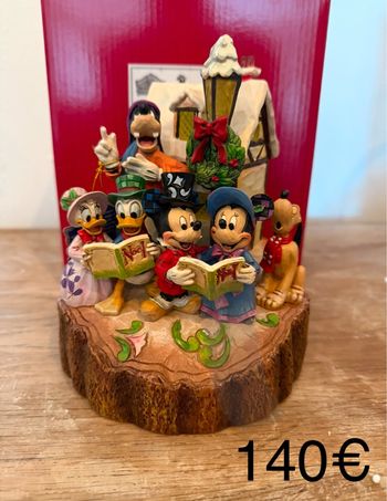 Mickey Carol carved Wood Noël Jim shore 