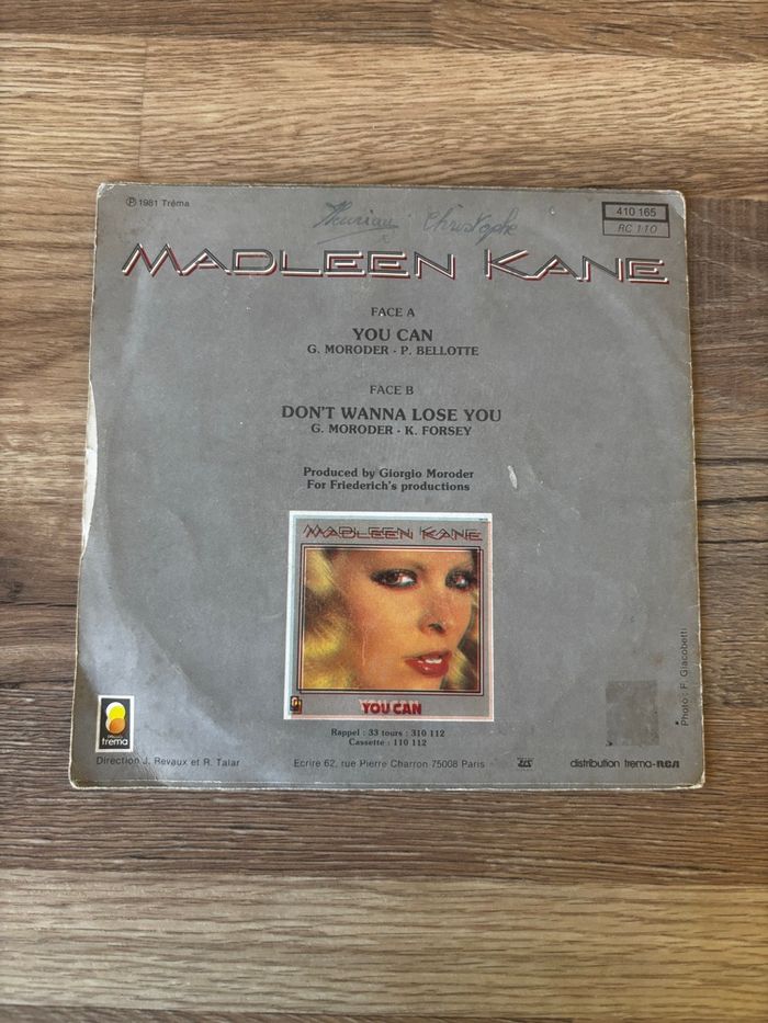 Vinyle 45 tours Madleen Kane You Can - photo numéro 2