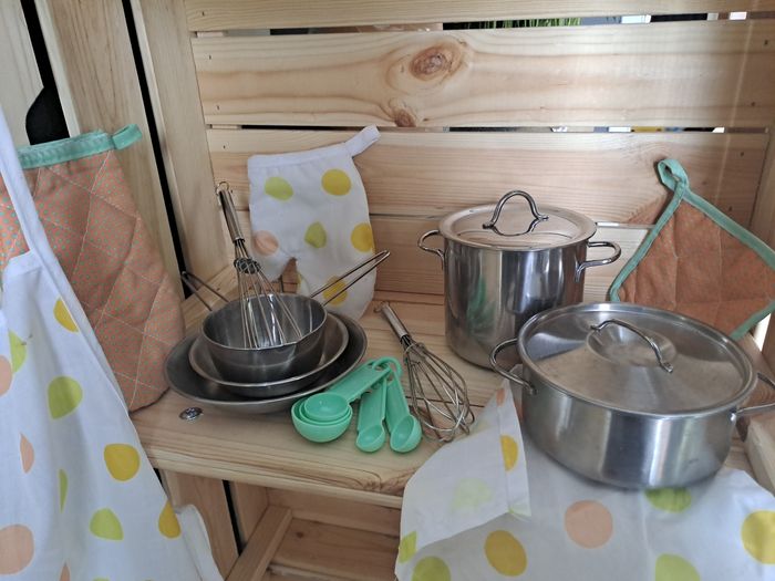 Jeu pour dinette avec casserole en métal - photo numéro 4