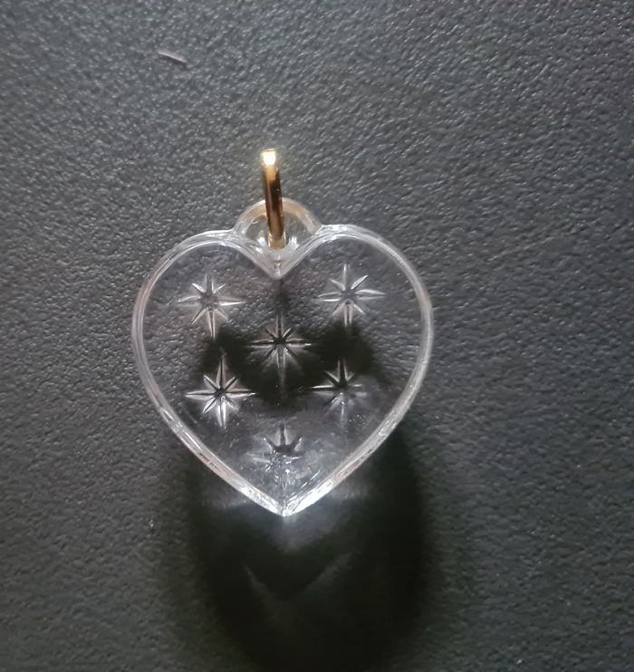 Pendentif. Cœur. Transparent. 4 x 4 cm - photo numéro 6