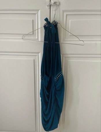 Robe dos nu bleu