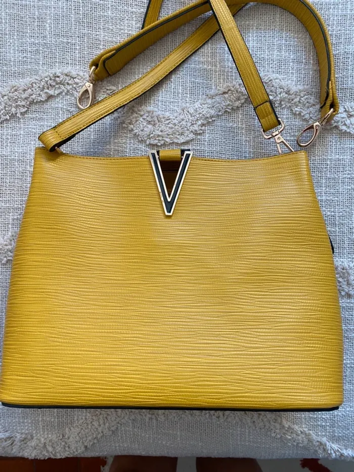 Sac à main jaune moutarde  tom&eva - photo numéro 4