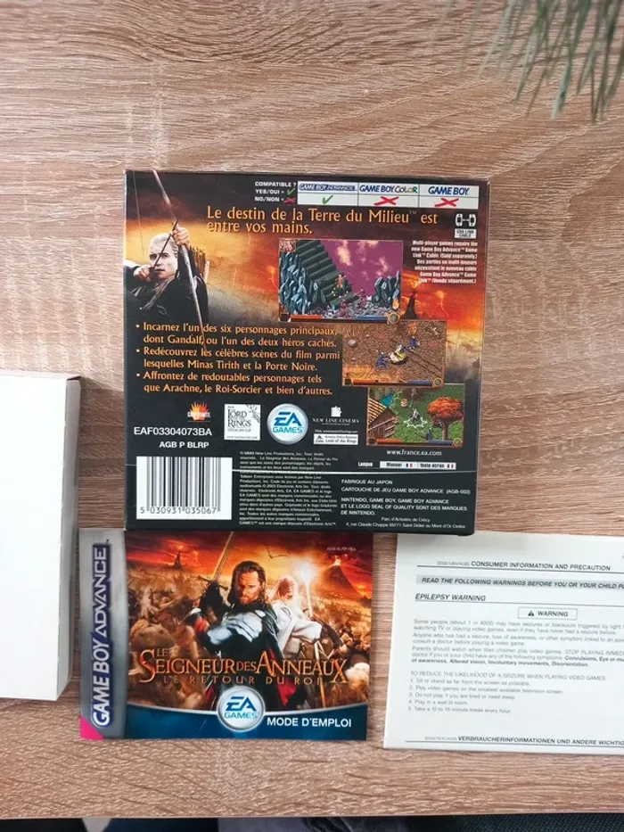 Jeu Gameboy Advance Seigneur des anneaux - photo numéro 3