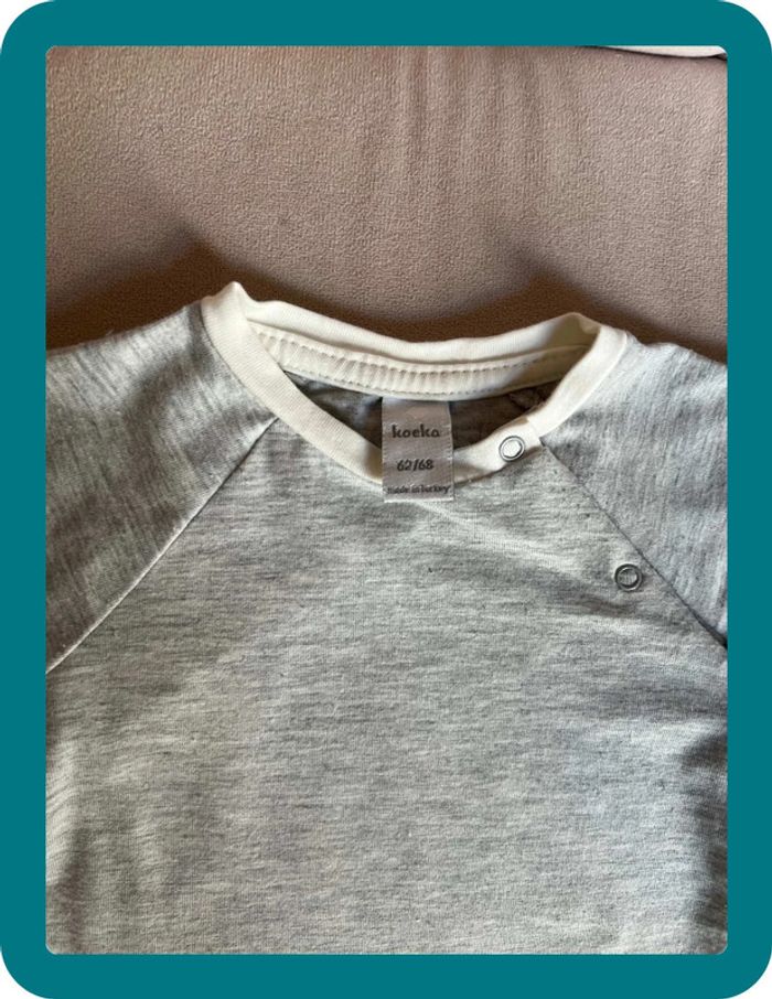 T-shirt mixte épais cache-cœur mi-saison 9 mois - Koeka - photo numéro 4