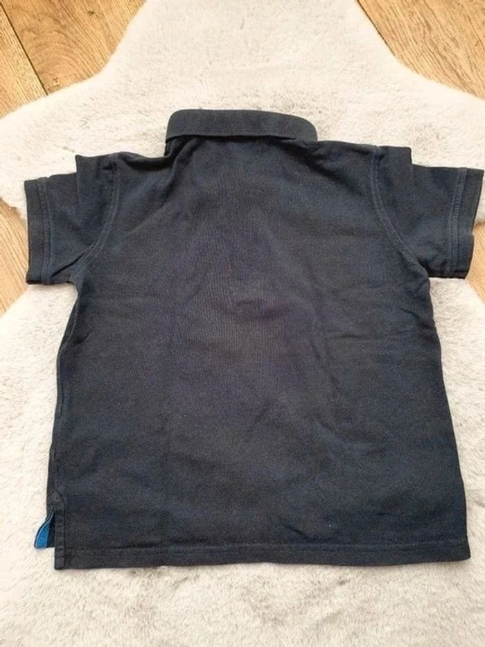 Polo manches courtes bleu marine Du pareil au même DPAM 3 ans - photo numéro 4