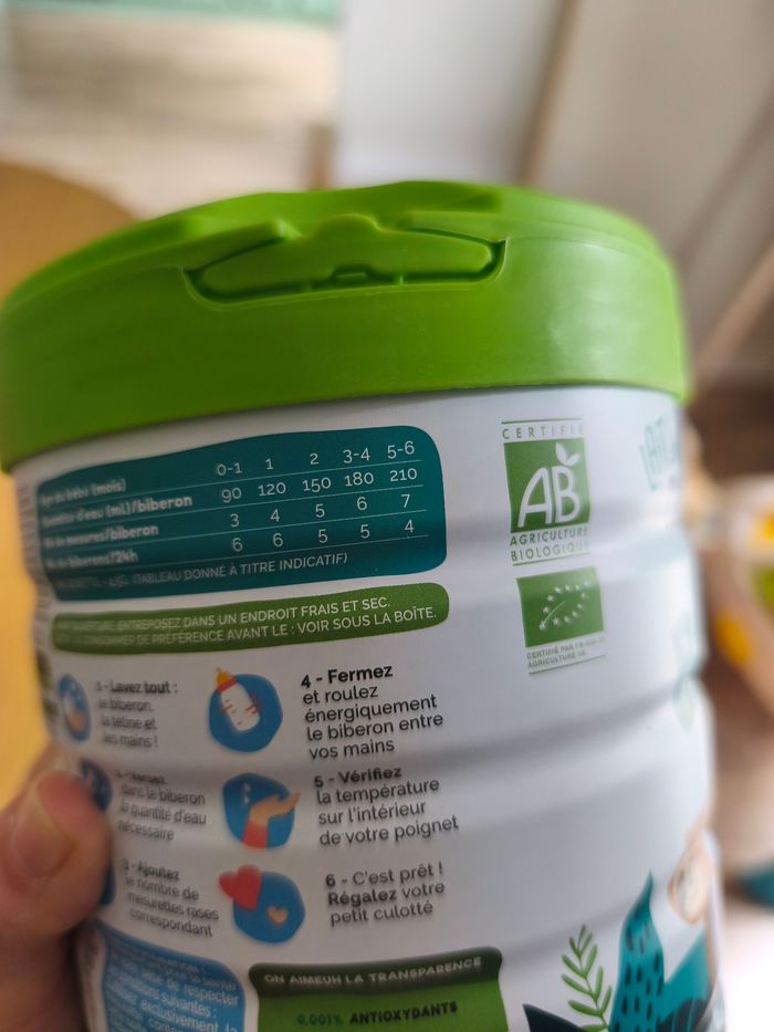 Boite de lait 1er âge