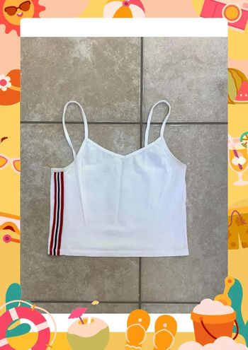 Débardeur blanc rouge Tally Weijl S 36