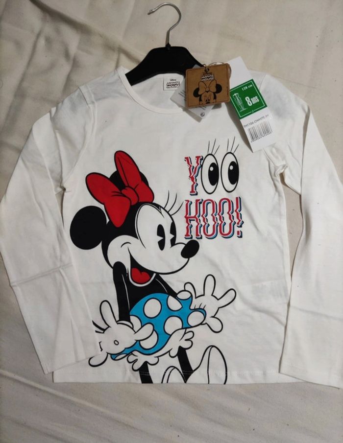 Lot 2 t-shirt manche longue Minnie neuf - photo numéro 3