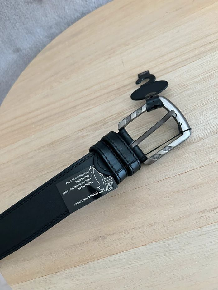 Ceinture en cuir noir taille 105cm - photo numéro 3