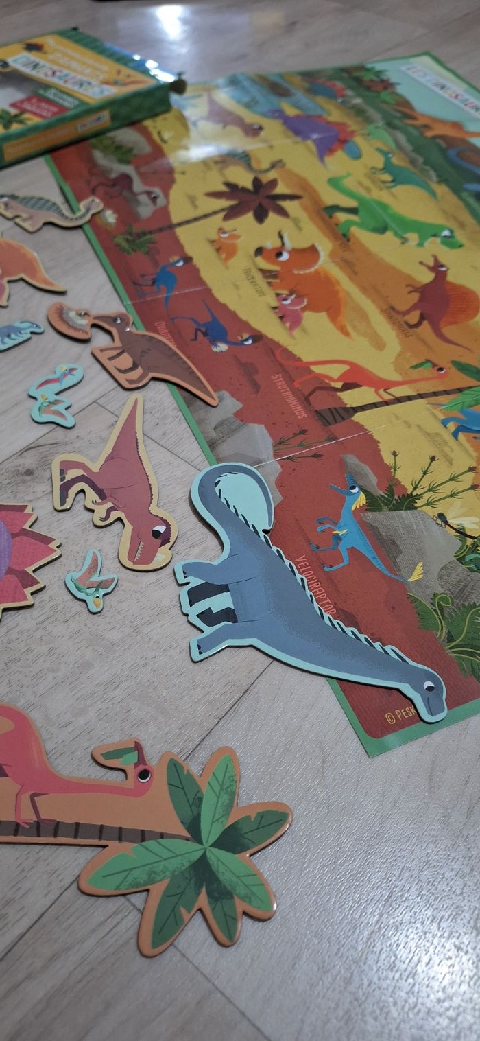 🦖 Pochette aimantée dinosaures – 30 aimants + poster – 3 ans et + - photo numéro 7