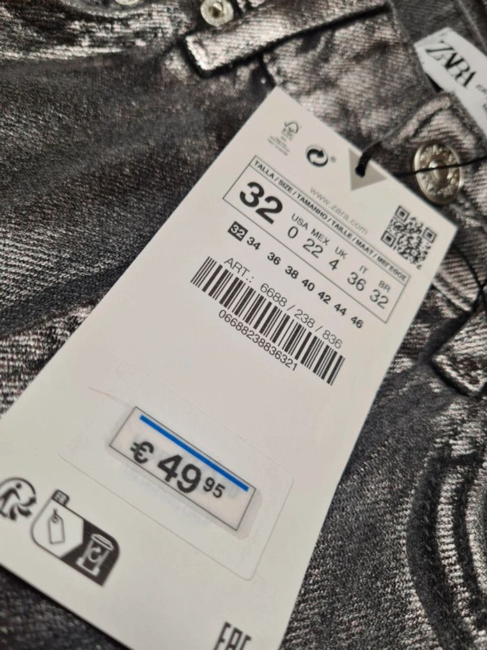 Jeans argenté zara - photo numéro 4