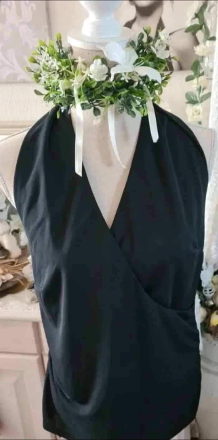Sublime haut dos nu noir H & M Taille L Neuf - photo numéro 4
