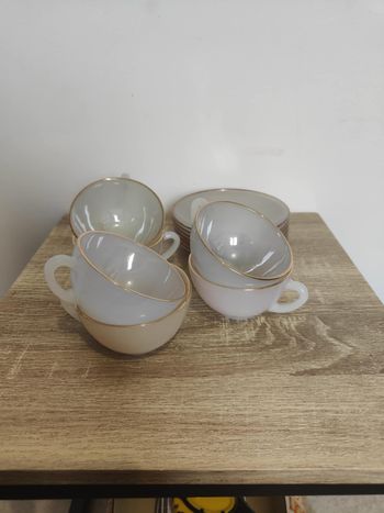 Lot de 6 tasses avec soucoupe 