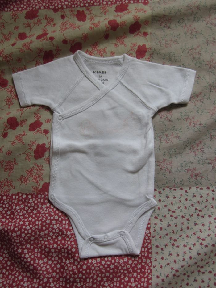 Body croisé manches courtes blanc 1 mois
