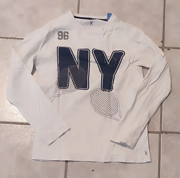t shirt manches longues 12 ans tennis New York