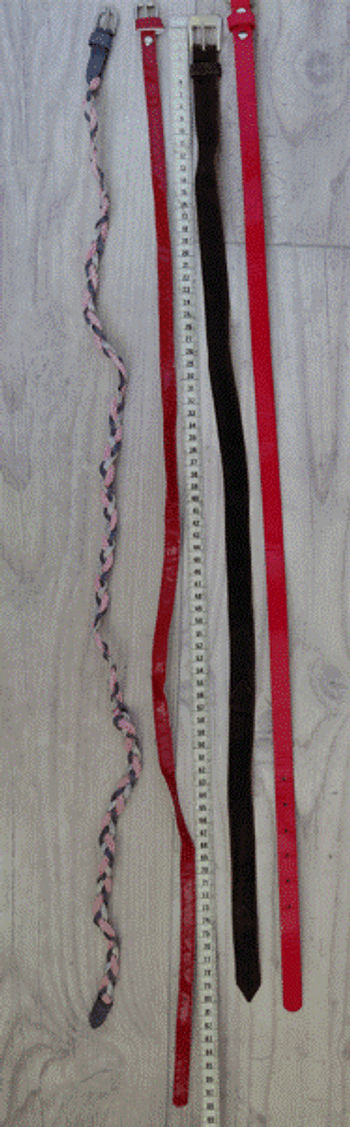 Lot 4 ceintures filles environ 80 cm