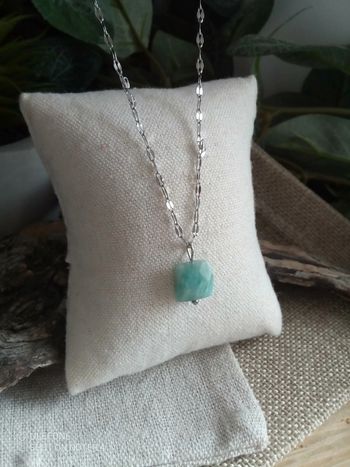 Collier amazonite, pierre naturelle