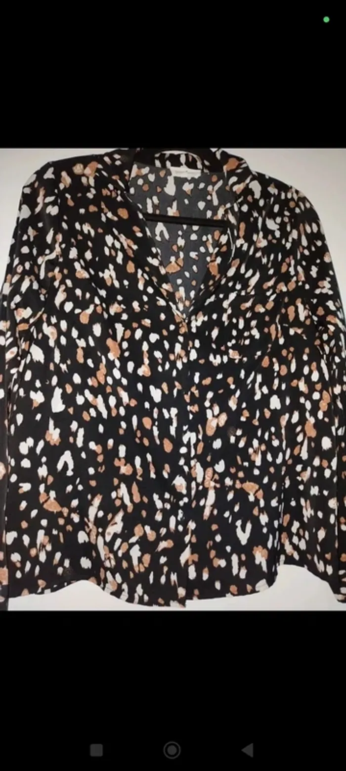 Chemise noire à motifs Emma et Ella S
