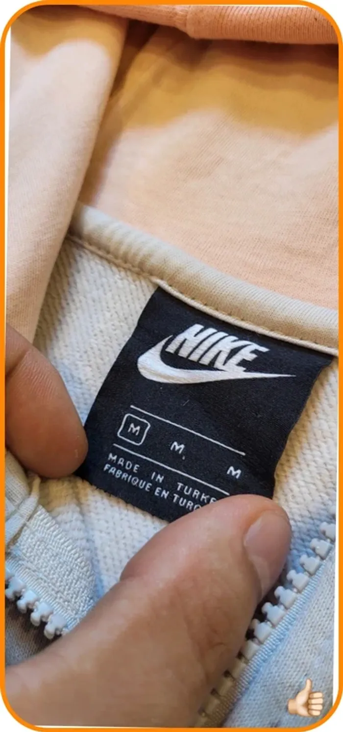 Veste à capuche Nike - Taille M Oversize - Homme - Très bon état - Blanc cassé - photo numéro 7