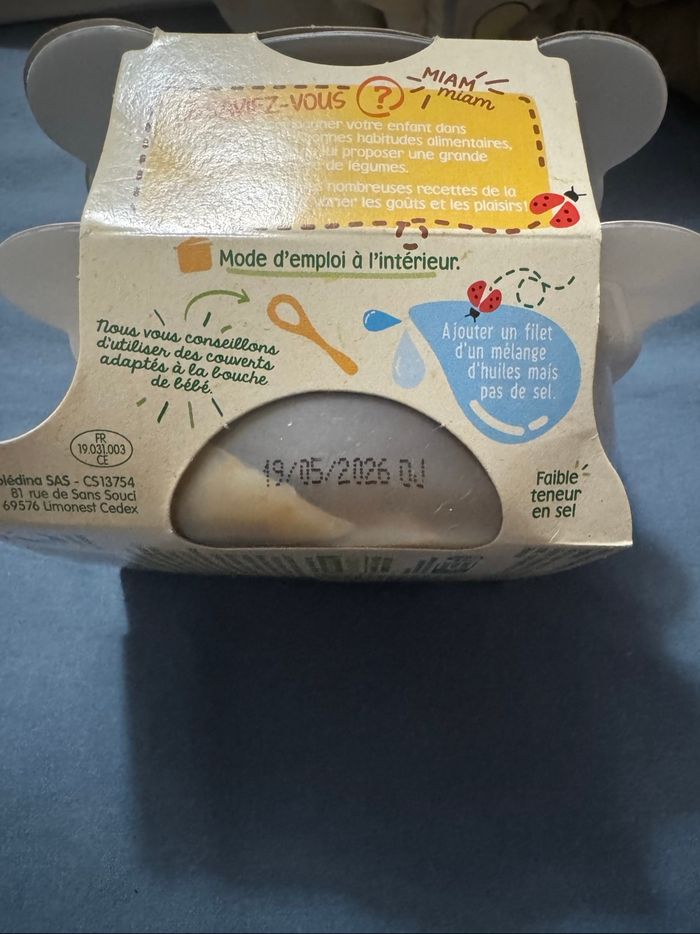 Lot repas bébé Babybio et Blédina – dès 8/12 mois - photo numéro 2