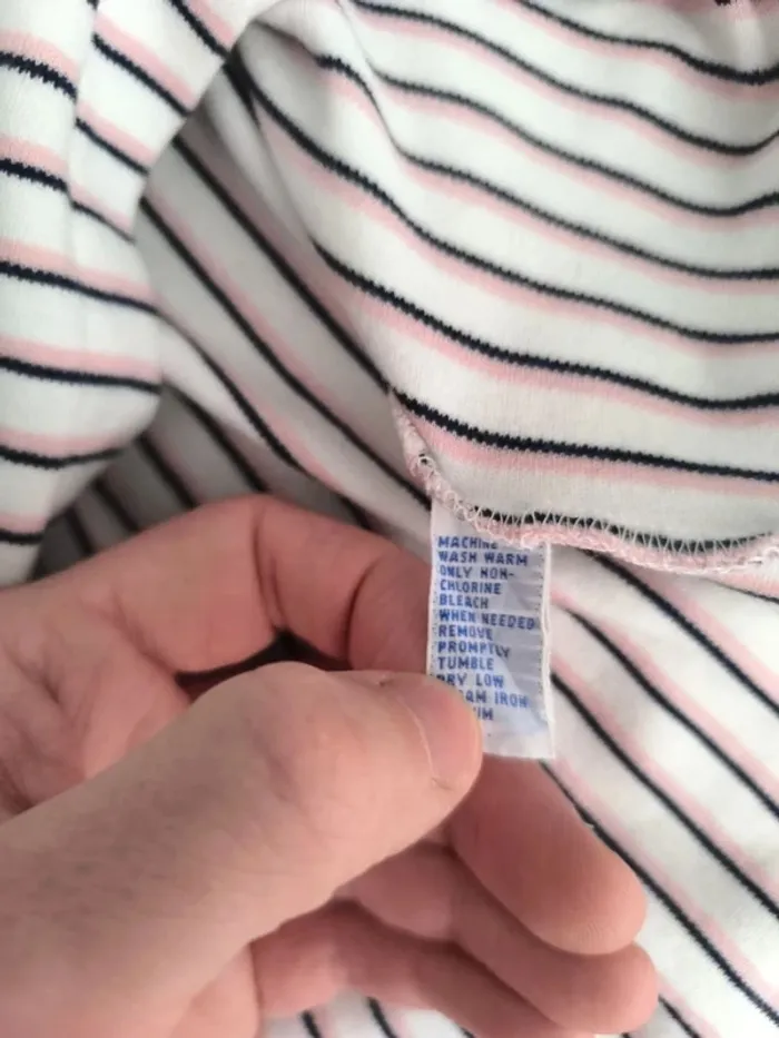 Polo Ralph Lauren homme L extra long vintage rayures verticales excellent état sauf une tache devant - photo numéro 13