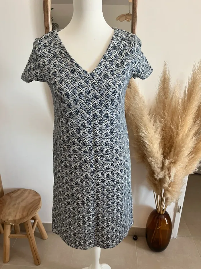 Robe à motifs bleus Promod - photo numéro 2