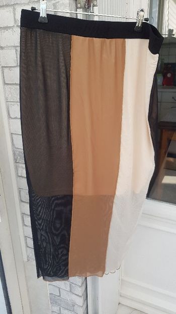 jupe longue en voile marron noire