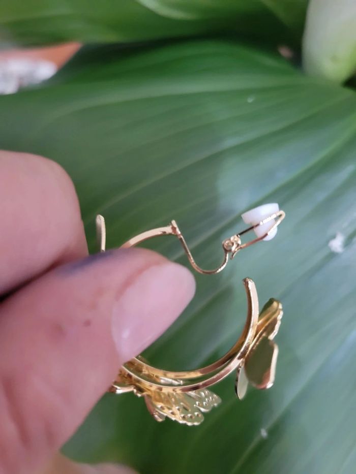 Clips creoles papillons gold - photo numéro 5