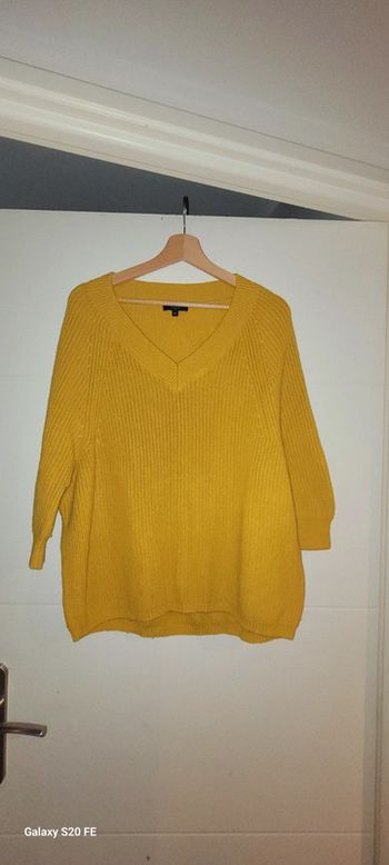Superbe pull en maille moutarde comme neuf 1.2.3 taille M