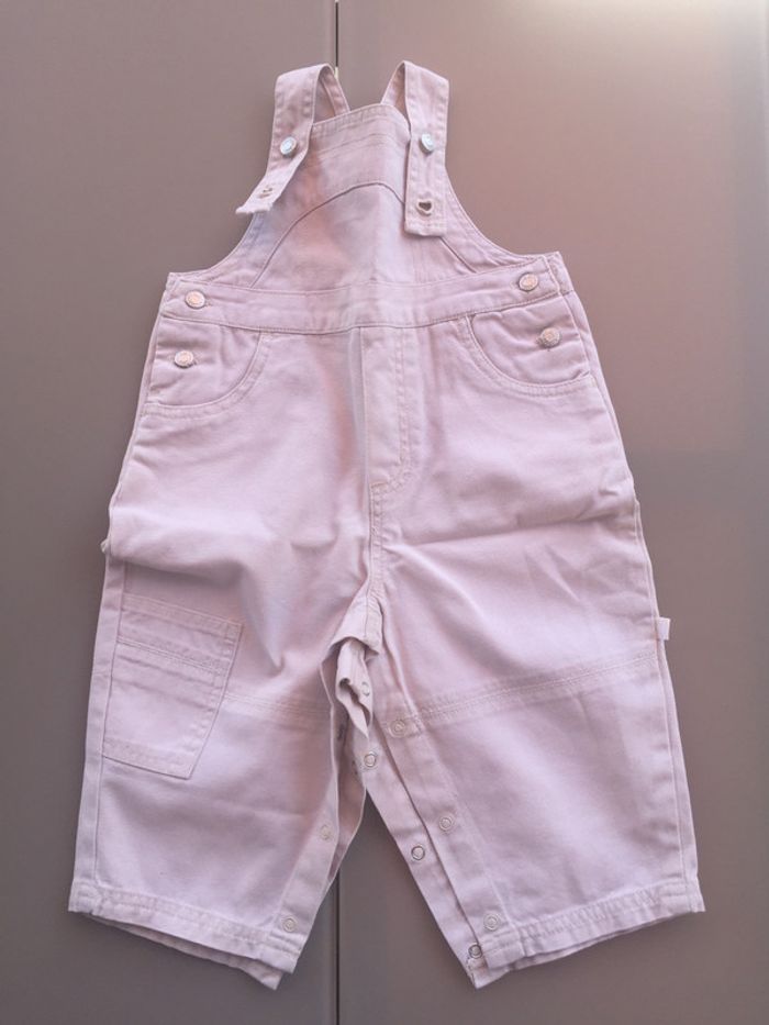 salopette en jean beige crème garçon 18 mois Cadet Rouselle