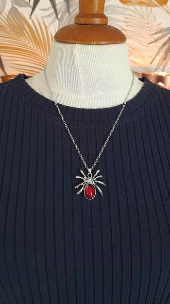 Bijoux Halloween | Collier pendentif araignée