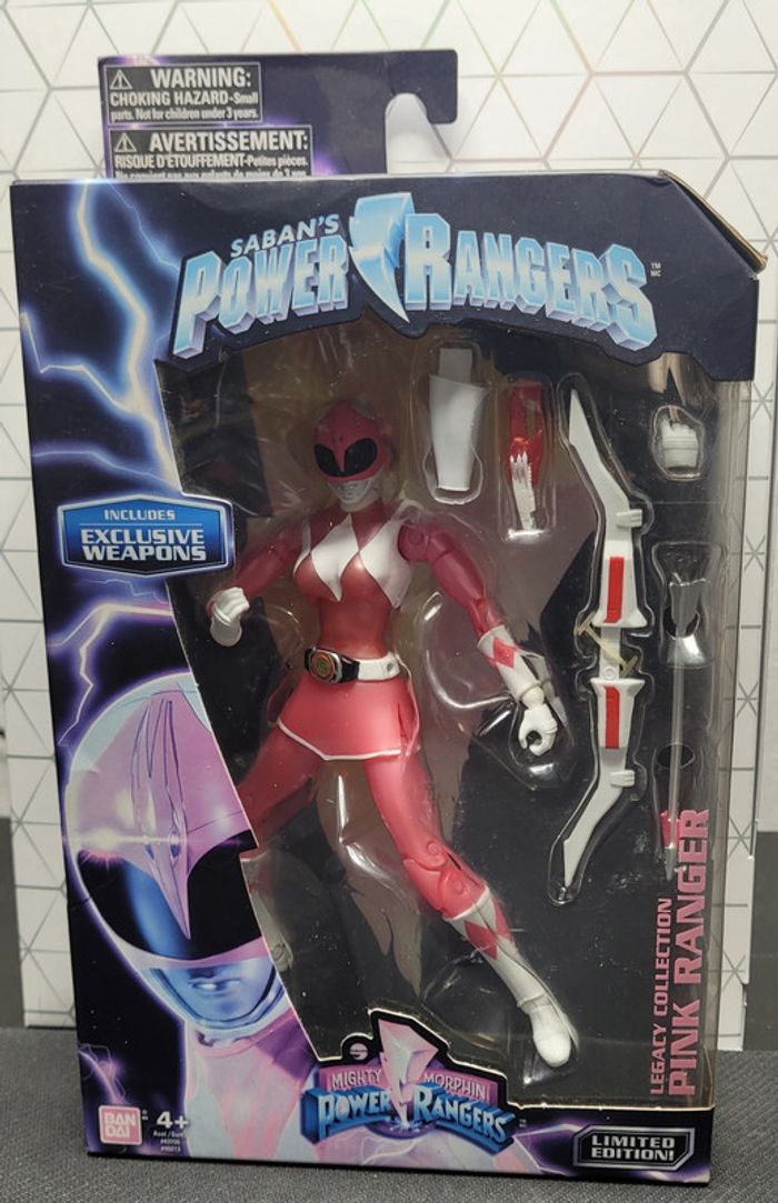 Figurine Power Rangers Mighty Morphin' Legacy Collection Pink Ranger Bandai - photo numéro 5