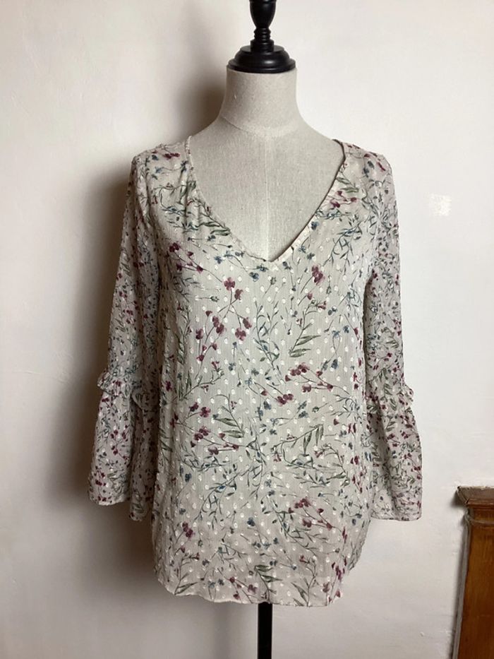 Blouse écrue fleurie Esprit 38