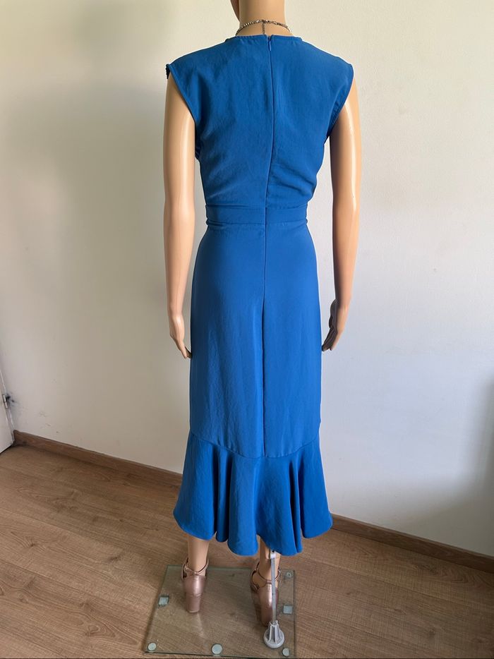 Robe longue bleue neuve avec dentelle BGN Workshop taille 38 - photo numéro 6