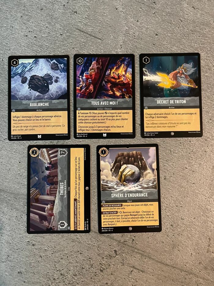 Lot 113 cartes Lorcana Disney différentes - chapitre 4 le retour d’Ursula - photo numéro 11