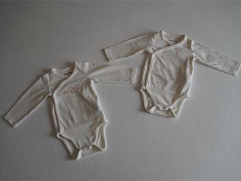 Lot de 2 Bodies ML Orchestra pour Fille Taille : 1 mois