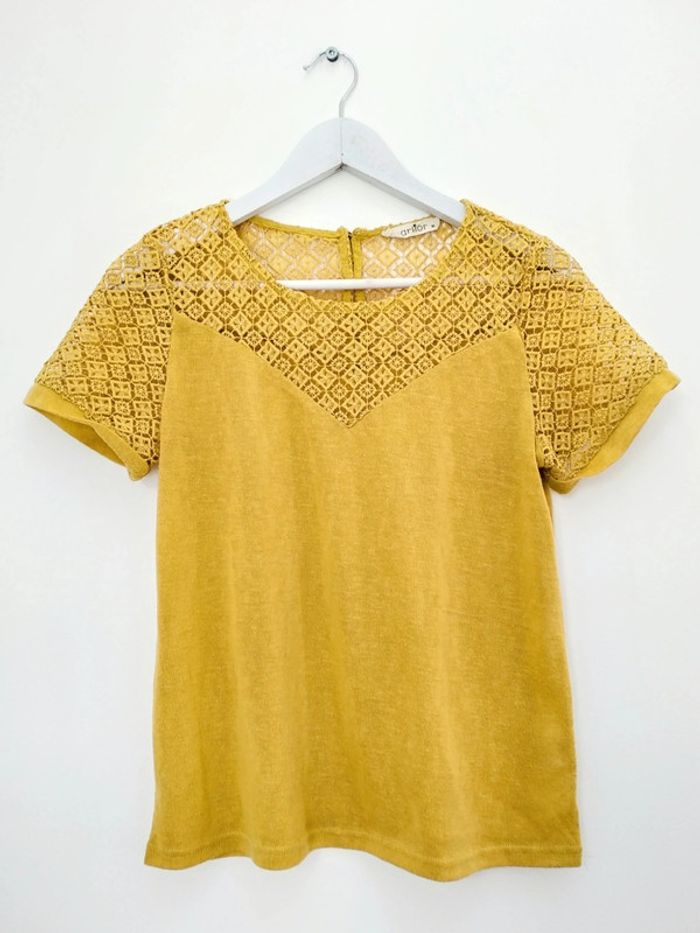 t-shirt jaune moutarde Charlior taille M