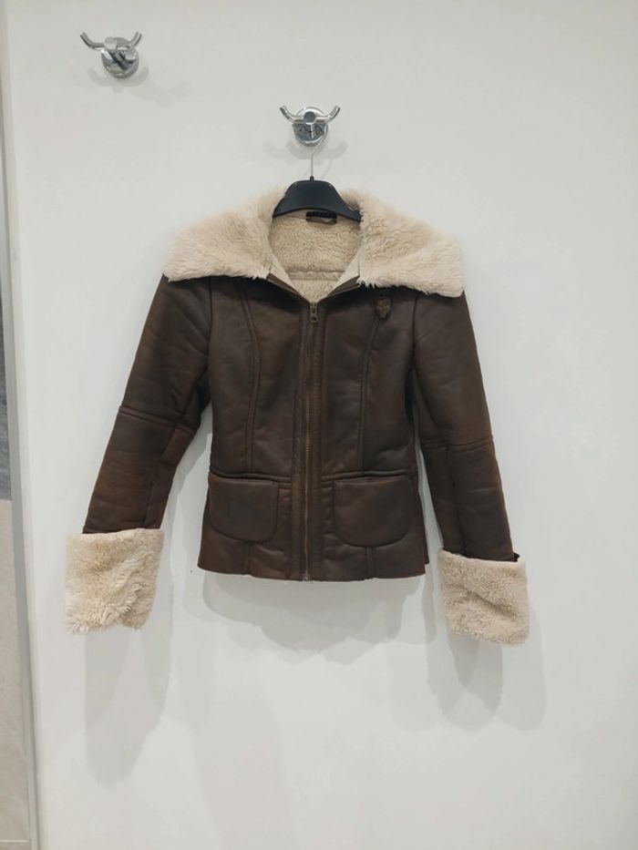 Manteau marron sisley femme taille38