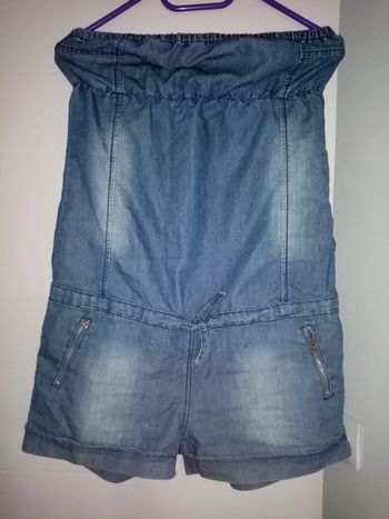 Combi short jean bustier taille 38