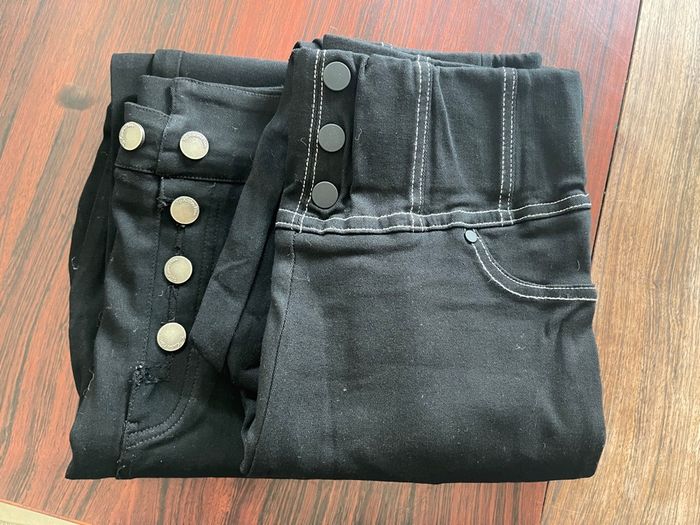 Lot en 2 leggings à boutons , noir - photo numéro 6