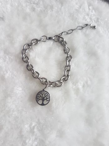 Gourmette arbre de vie acier