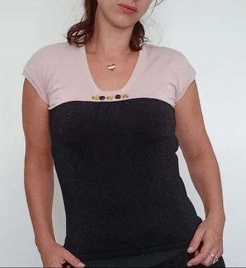 Haut bicolore pailleté 34/36