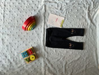 legging long marine taille élastique impression chat aux genoux 3 mois boite à malices