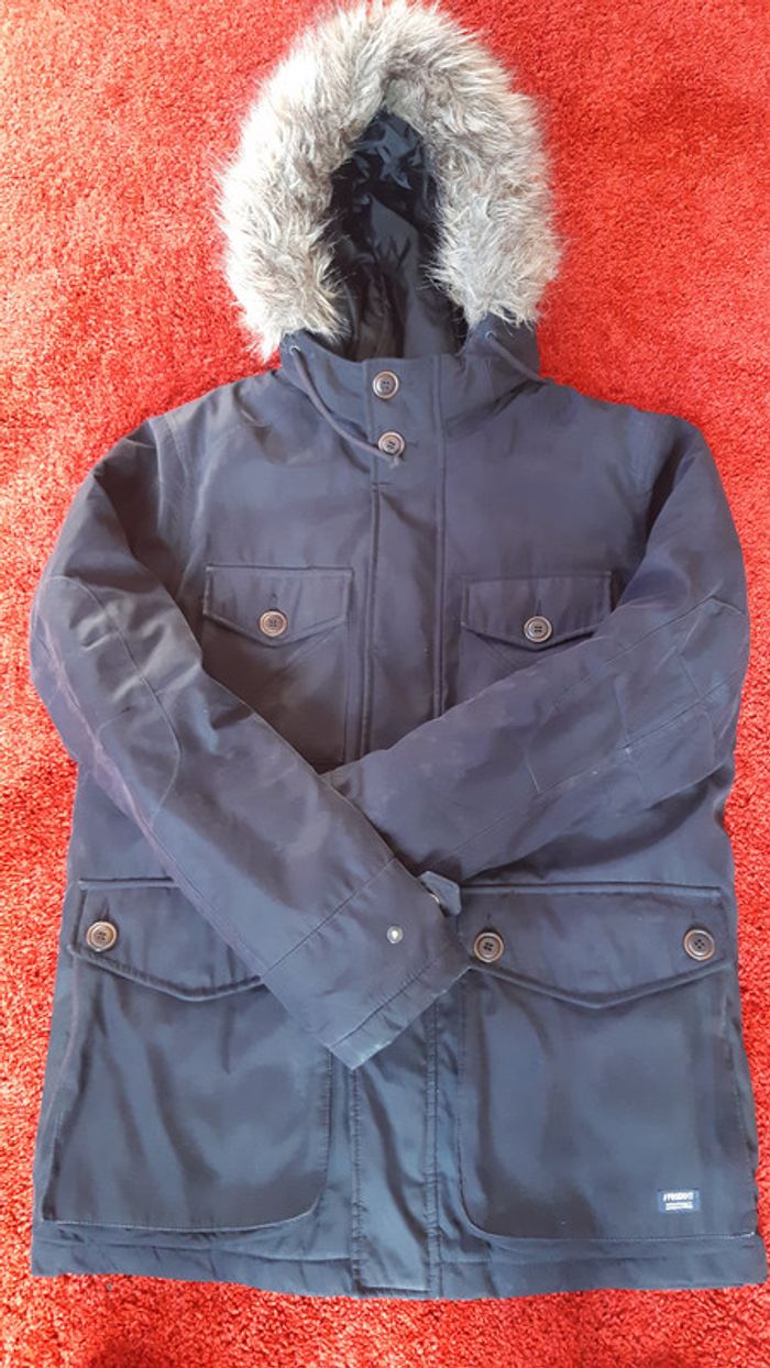 Parka noire à capuche fourrure taille S - photo numéro 2