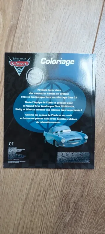 Livre de coloriage Cars 2 Disney