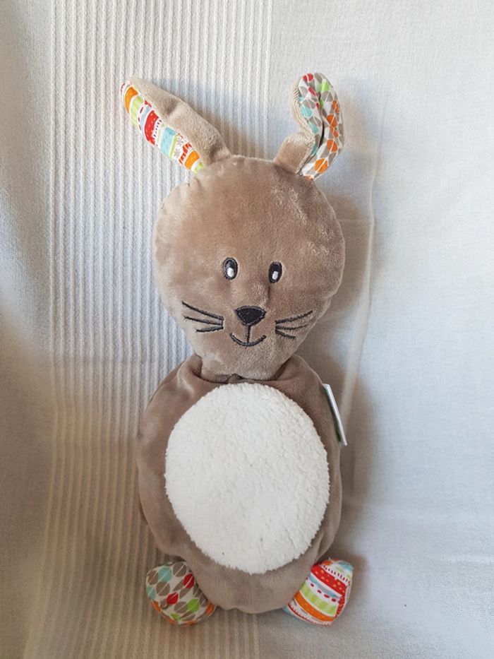 Peluche lapin  laboratoire marque verte