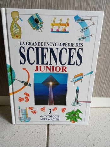 Livre de 1993, sciences junior cytologie , à fer et acier , des 10 ans, grande encyclopédie